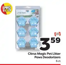 Weis Markets Citrus Magic Pet Litter Paws Deodorizers offer