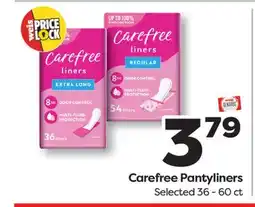 Weis Markets Carefree Pantyliners offer