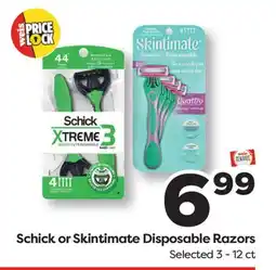 Weis Markets Schick or Skintimate Disposable Razors offer