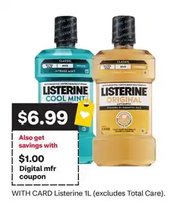 CVS Listerine 1L (excludes Total Care) offer
