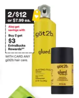 CVS ANY göt2b hair care offer