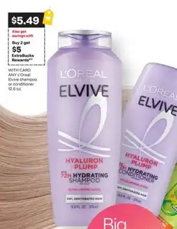 CVS ANY L'Oreal Elvive Shampoo or conditioner 12.6 oz offer