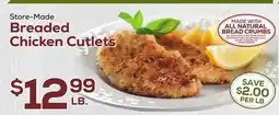 DeCicco & Sons Store-Made Breaded Chicken Cutlets offer