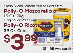DeCicco & Sons Polly-O Mozzarella or Ricotta offer
