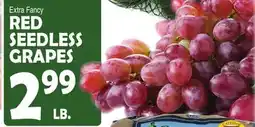 Bravo Supermarkets RED SEEDLESS GRAPES offer