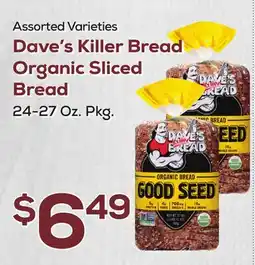 DeCicco & Sons Dave's Killer Bread Organic Sliced Bread offer