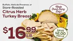 DeCicco & Sons Buffalo, Herb de Provence, or Store-Roasted Citrus Herb Turkey Breast offer