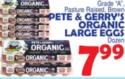 Bravo Supermarkets PETE & GERRY'S ORGANIC LARGE EGGS offer