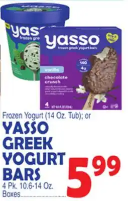 Bravo Supermarkets YASSO GREEK YOGURT BARS offer