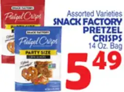 Bravo Supermarkets SNACK FACTORY PRETZEL CRISPS offer