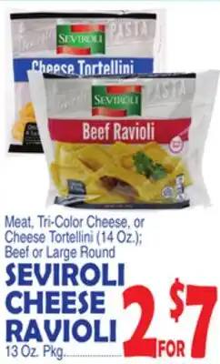 Bravo Supermarkets SEVIROLI CHEESE RAVIOLI 13 Oz. Pkg offer