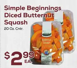DeCicco & Sons Simple Beginnings Diced Butternut Squash offer