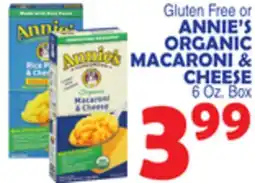 Bravo Supermarkets ANNIE'S ORGANIC MACARONI & CHEESE offer