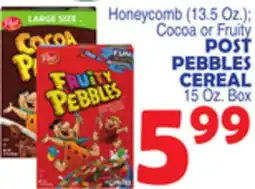 Bravo Supermarkets POST PEBBLES CEREAL 15 Oz. Box offer