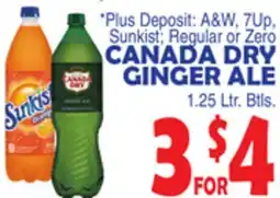 Bravo Supermarkets CANADA DRY GINGER ALE offer