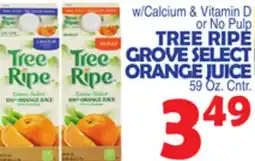 Bravo Supermarkets TREE RIPE GROVE SELECT ORANGE JUICE offer
