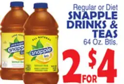 Bravo Supermarkets SNAPPLE DRINKS & TEAS offer