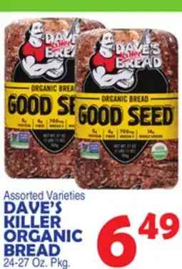 Bravo Supermarkets DAVE'S KILLER ORGANIC BREAD offer