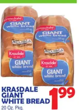 Bravo Supermarkets KRASDALE GIANT WHITE BREAD offer