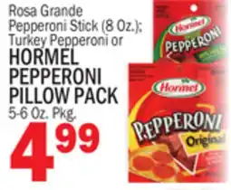Bravo Supermarkets HORMEL PEPPERONI PILLOW PACK offer
