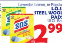 Bravo Supermarkets S.O.S STEEL WOOD PADS offer