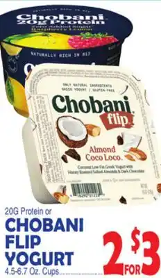Bravo Supermarkets CHOBANI FLIP YOGURT offer