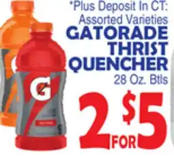 Bravo Supermarkets GATORADE THIRST QUENCHER offer