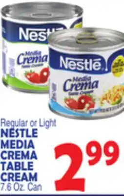 Bravo Supermarkets NESTLE MEDIA CREMA TABLE CREAM offer