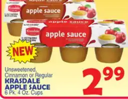 Bravo Supermarkets KRASDALE APPLE SAUCE offer