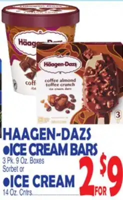 Bravo Supermarkets HAAGEN-DAZS ICE CREAM BARS, ICE CREAM offer