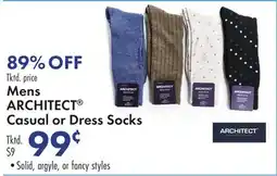 Boscov's Mens ARCHITECT Casual or Dress Socks offer