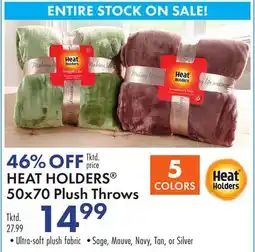Boscov's HEAT HOLDERS 50x70 Plush Throws offer