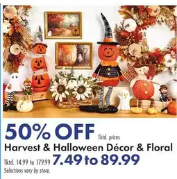 Boscov's Harvest & Halloween Décor & Floral offer
