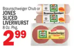 Bravo Supermarkets JONES SLICED LIVERWURST offer