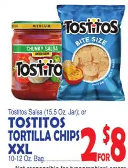 Bravo Supermarkets TOSTITOS TORTILLA CHIPS XXL 10-12 Oz. Bag offer