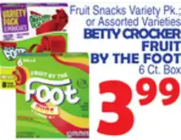 Bravo Supermarkets BETTY CROCKER FRUIT BY THE FOOT offer
