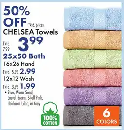 Boscov's CHELSEA Towels offer