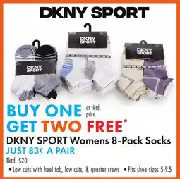 Boscov's DKNY SPORT Women's 8-Pack Socks offer