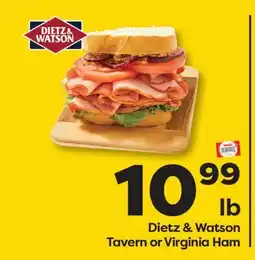 Weis Markets Dietz & Watson Tavern or Virginia Ham offer