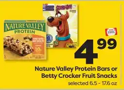 Weis Markets Nature Valley Protein Bars or Betty Crocker Fruit Snacks offer