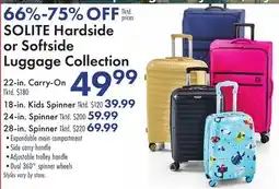Boscov's SOLITE Hardside or Softside Luggage Collection offer