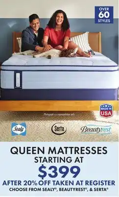 Boscov's QUEEN MATTRESSES offer