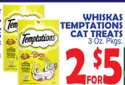 Bravo Supermarkets WHISKAS TEMPTATIONS CAT TREATS offer