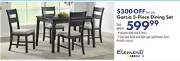 Boscov's Garcia 5-Piece Dining Set offer