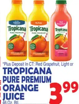 Bravo Supermarkets TROPICANA PURE PREMIUM ORANGE JUICE offer