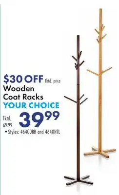 Boscov's Wooden Coat Racks offer