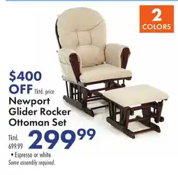 Boscov's Newport Glider Rocker Ottoman Set offer