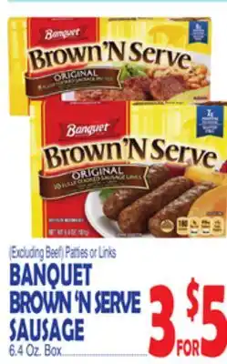 Bravo Supermarkets BANQUET BROWN 'N SERVE SAUSAGE offer