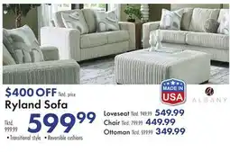 Boscov's Ryland Sofa offer