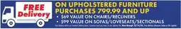 Boscov's FREE DELIVERY UPHOLSTERED offer